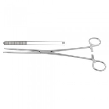 Bozemann Sponge Holding Forcep Straight Stainless Steel, 26 cm - 10 1/4"